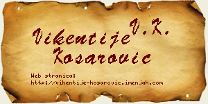 Vikentije Košarović vizit kartica